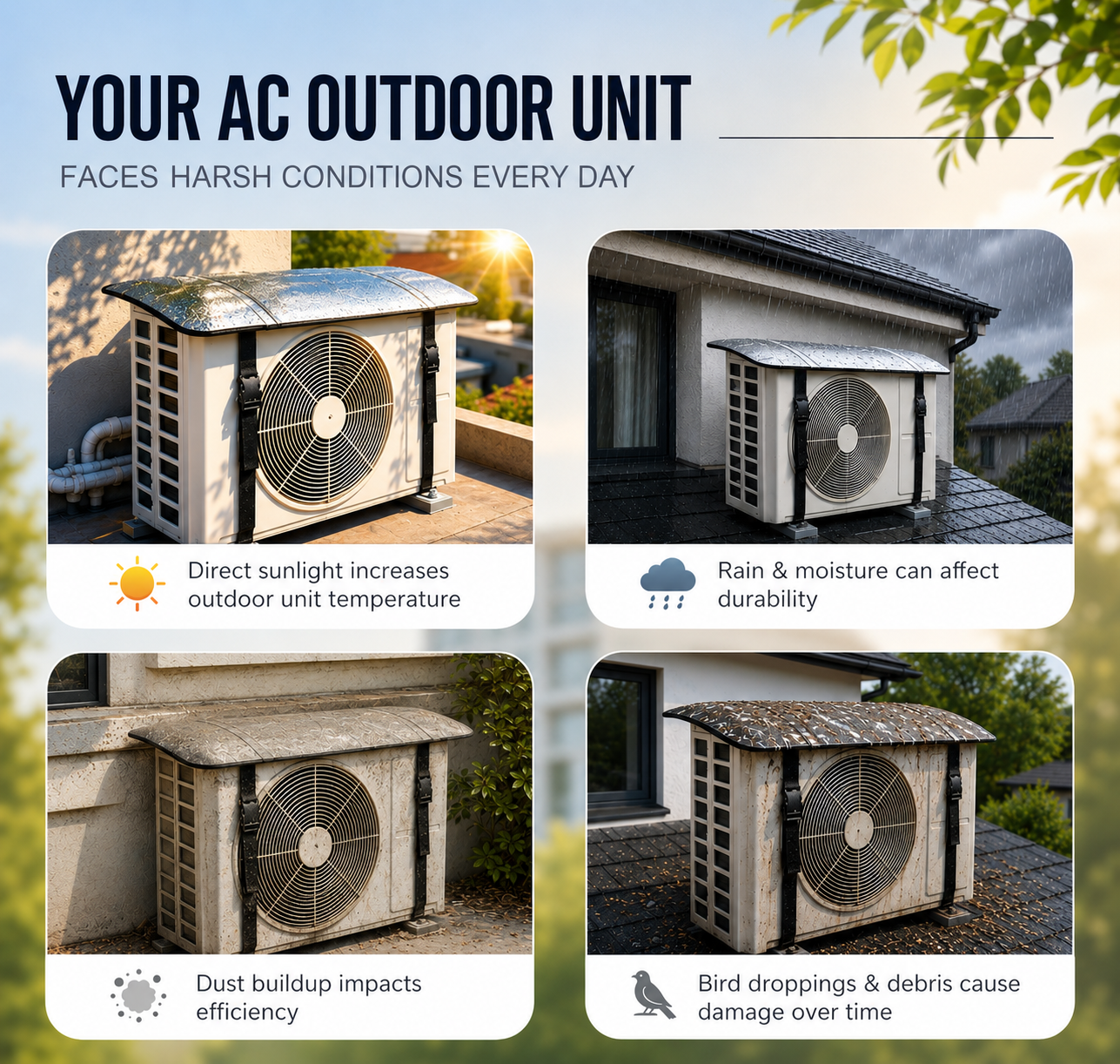 AC Outdoor Unit Protector Cover