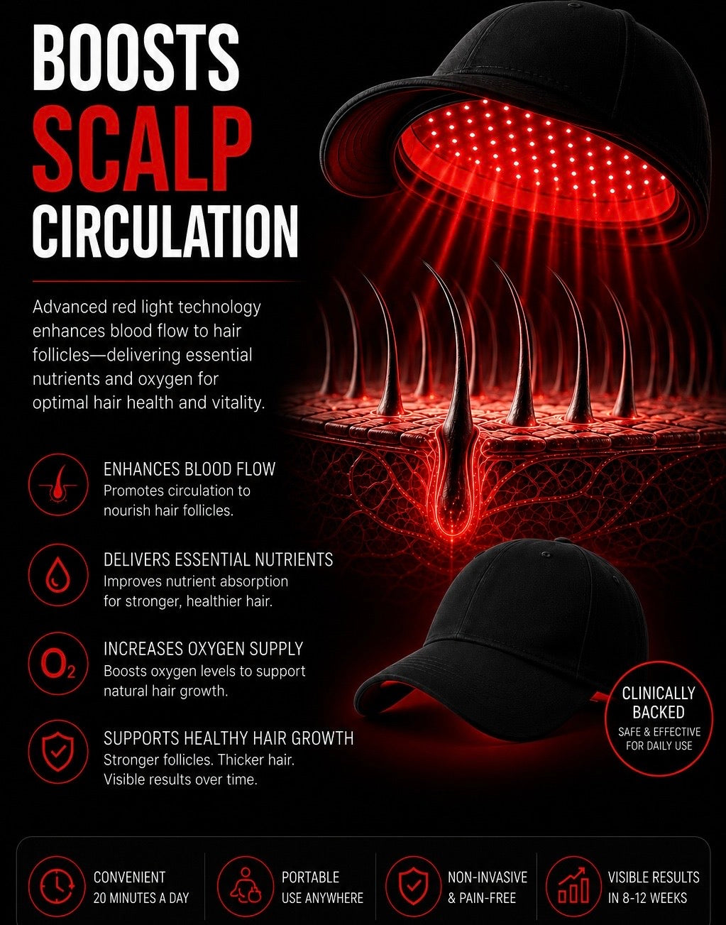 Red™ Light Therapy cap