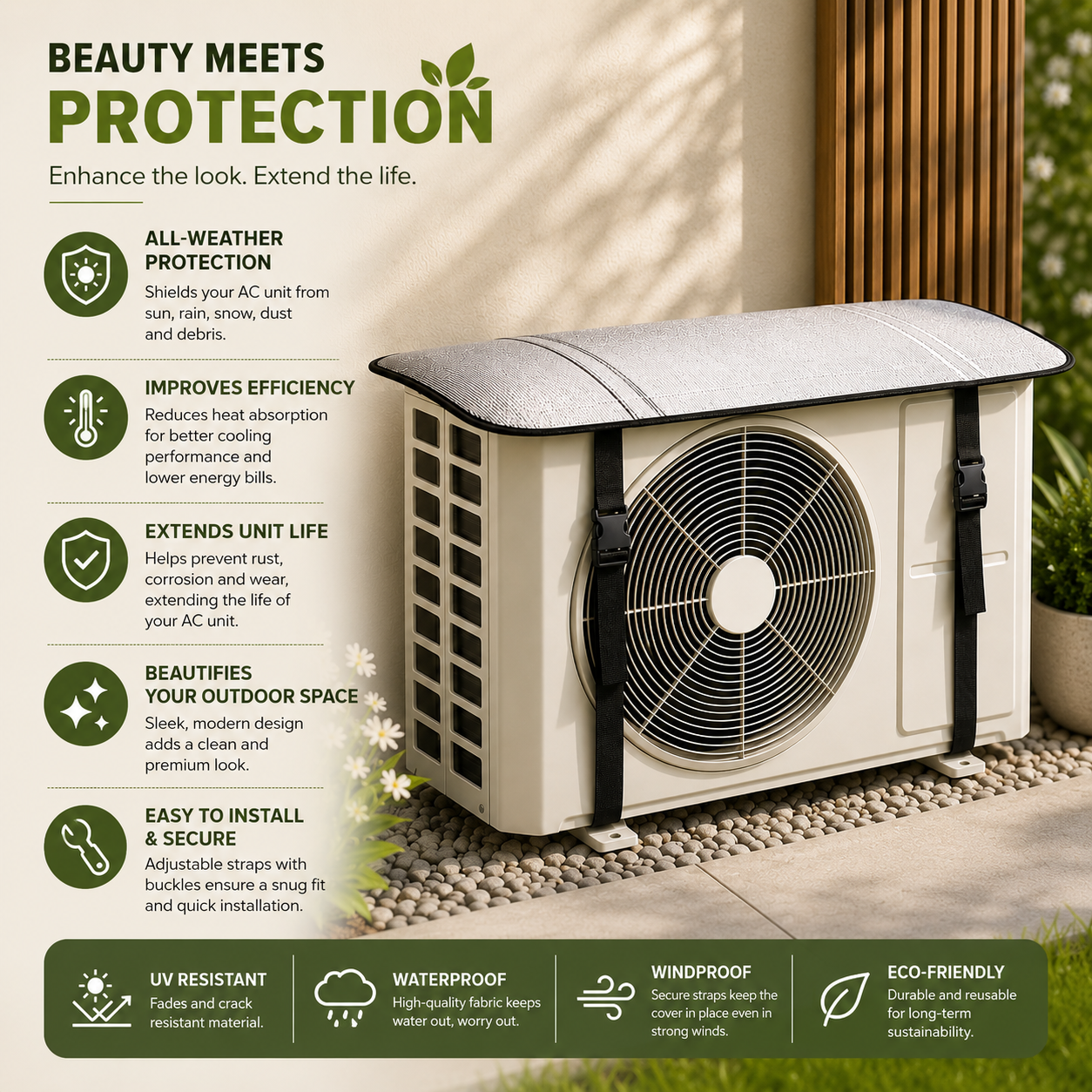 AC Outdoor Unit Protector Cover