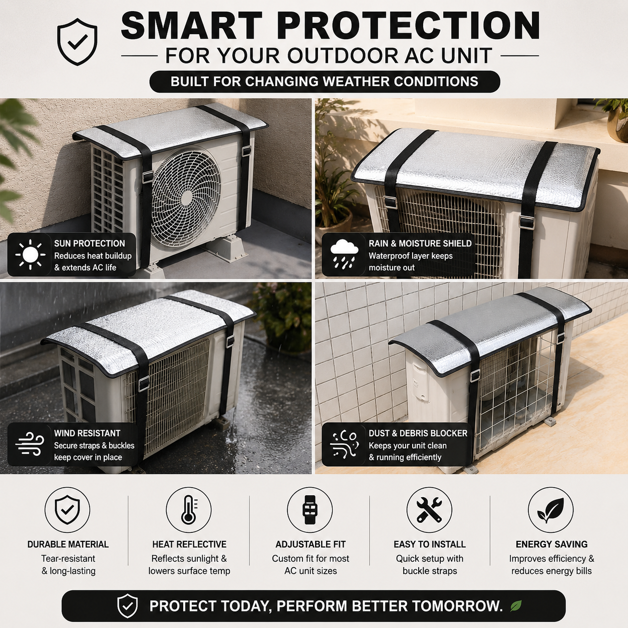 AC Outdoor Unit Protector Cover